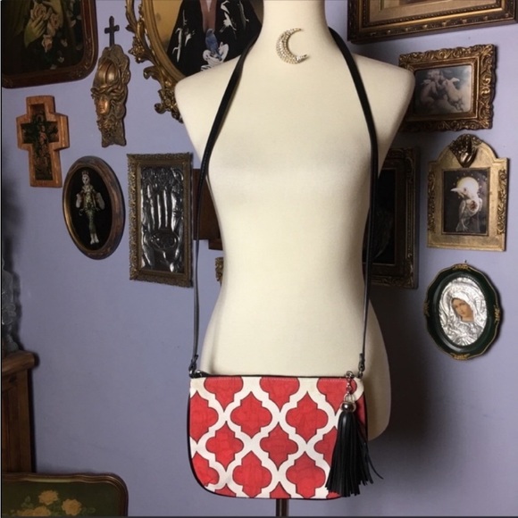 Brighton PAX Peace Dove Canvas Crossbody Purse - Picture 12 of 14